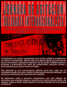 Chile Call for an international week of mobilization (14th-25th March 2014) in solidarity with anarchist comrades Freddy, Marcelo and Juan