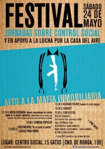 Cartel festival jornadas Casa del Aire sin donativo