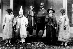 Vintage Halloween costumes are creepy.
